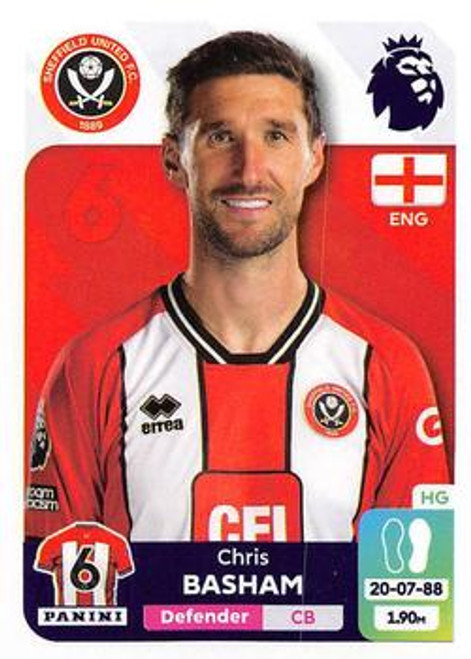 #527 Chris Basham (Sheffield United) Panini Premier League 2024 Sticker Collection