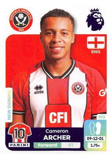 #539 Cameron Archer (Sheffield United) Panini Premier League 2024 Sticker Collection