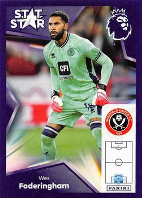#546 Wes Foderingham STAT STAR (Sheffield United) Panini Premier League 2024 Sticker Collection