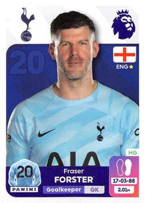 #552 Fraser Forster (Tottenham Hotspur) Panini Premier League 2024 Sticker Collection