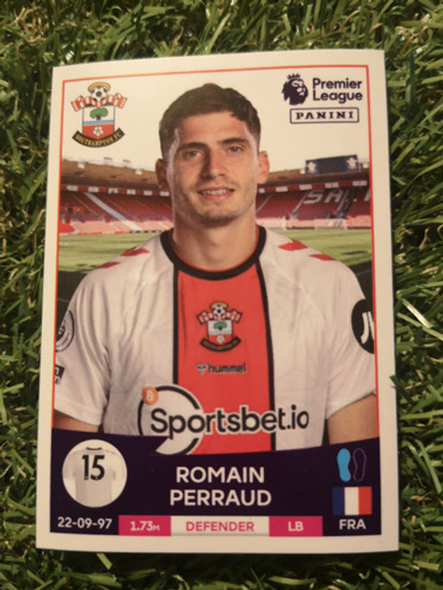 #527 Romain Perraud (Southampton) Panini Premier League 2023 Sticker Collection
