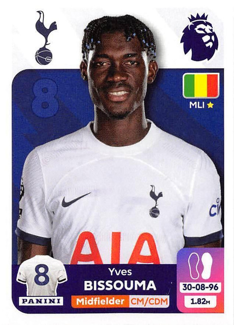 #562 Yves Bissouma (Tottenham Hotspur) Panini Premier League 2024 Sticker Collection