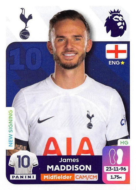 #563 James Maddison (Tottenham Hotspur) Panini Premier League 2024 Sticker Collection