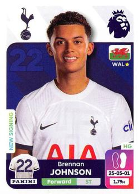 #570 Brennan Johnson (Tottenham Hotspur) Panini Premier League 2024 Sticker Collection