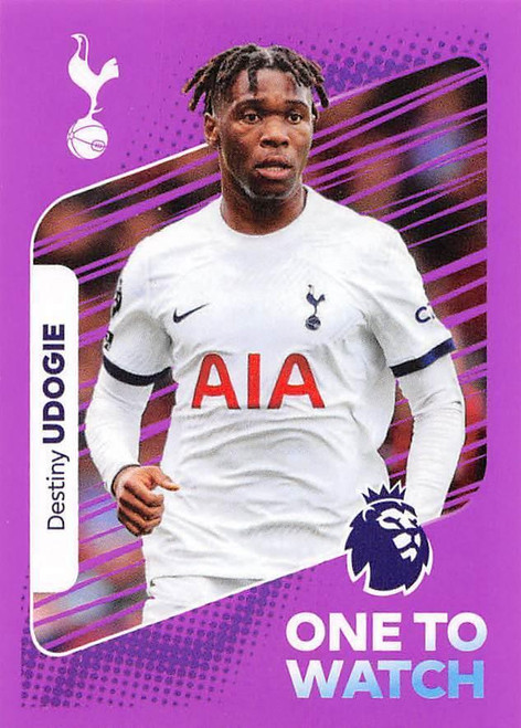 #575 Destiny Udogie ONE TO WATCH (Tottenham Hotspur) Panini Premier League 2024 Sticker Collection