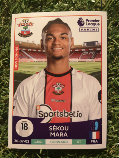 #542 Sekou Mara (Southampton) Panini Premier League 2023 Sticker Collection