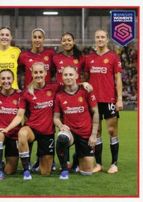 #43 Team Photo RIGHT (Manchester United) Panini Women's Super League 2024 Sticker Collection SQUAD SNAPSHOT