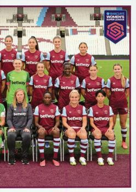 #49 Team Photo RIGHT (West Ham United) Panini Women's Super League 2024 Sticker Collection SQUAD SNAPSHOT