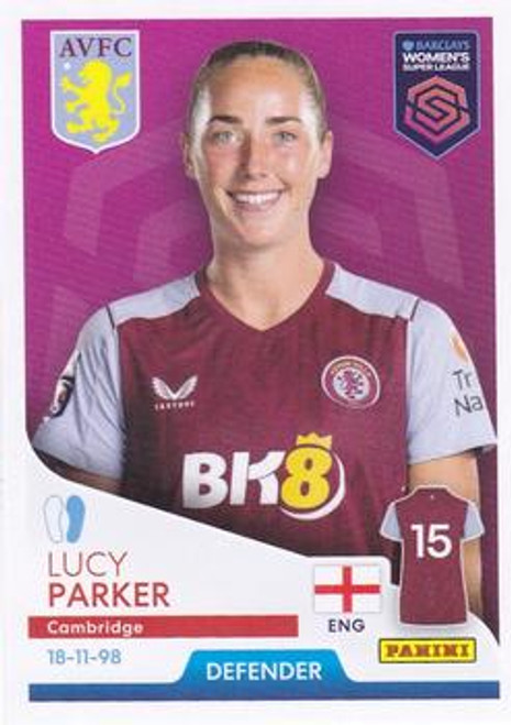 #73 Lucy Parker (Aston Villa) Panini Women's Super League 2024 Sticker Collection