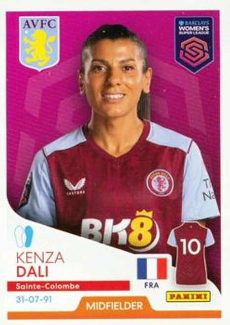 #77 Kenzi Dali (Aston Villa) Panini Women's Super League 2024 Sticker Collection