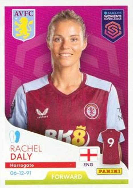 #80 Rachel Daly (Aston Villa) Panini Women's Super League 2024 Sticker Collection
