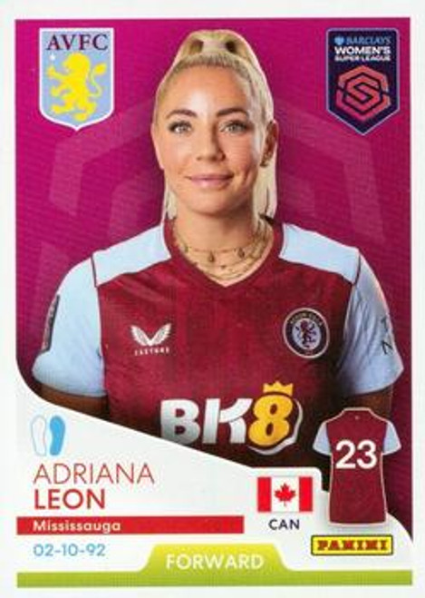 #83 Adriana Leon (Aston Villa) Panini Women's Super League 2024 Sticker Collection