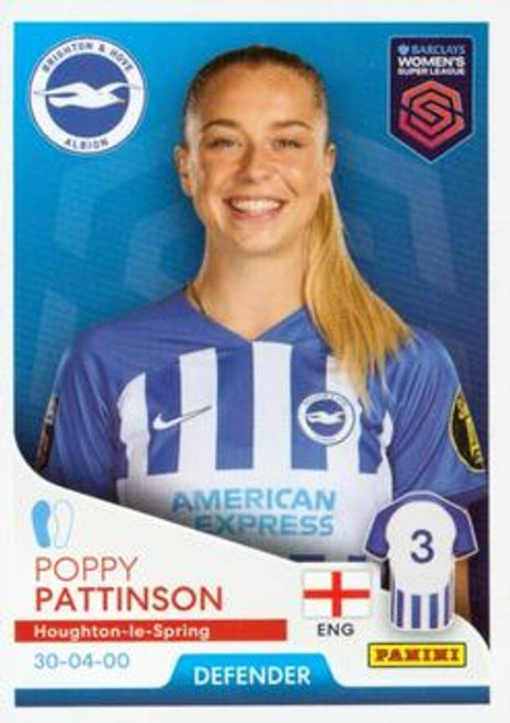 #87 Poppy Pattinson (Brighton & Hove Albion) Panini Women's Super League 2024 Sticker Collection