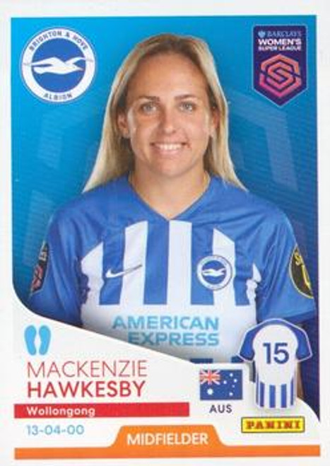 #93 Mackenzie Hawkesby (Brighton & Hove Albion) Panini Women's Super League 2024 Sticker Collection