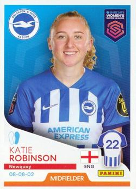 #96 Katie Robinson (Brighton & Hove Albion) Panini Women's Super League 2024 Sticker Collection