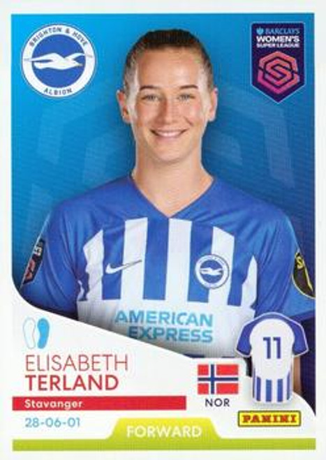 #99 Elisabeth Terland (Brighton & Hove Albion) Panini Women's Super League 2024 Sticker Collection