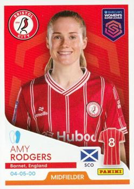 #108 Amy Rodgers (Bristol City) Panini Women's Super League 2024 Sticker Collection