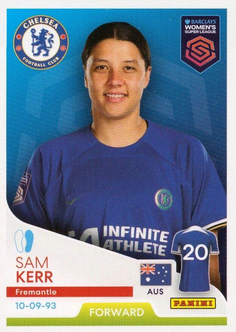 #134 Sam Kerr (Chelsea) Panini Women's Super League 2024 Sticker Collection