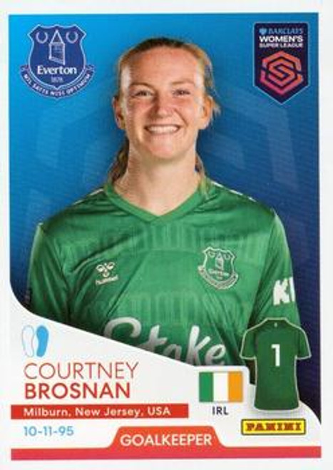 #136 Courtney Brosnan (Everton) Panini Women's Super League 2024 Sticker Collection