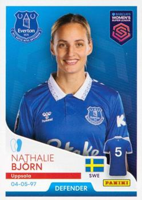 #137 Nathalie Bjorn (Everton) Panini Women's Super League 2024 Sticker Collection