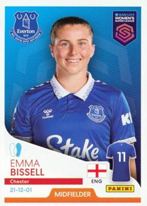 #143 Emma Bissell (Everton) Panini Women's Super League 2024 Sticker Collection