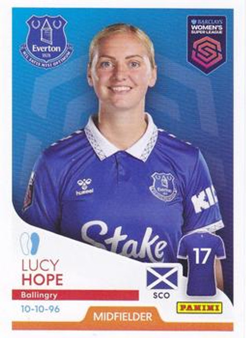 #144 Lucy Hope (Everton) Panini Women's Super League 2024 Sticker Collection