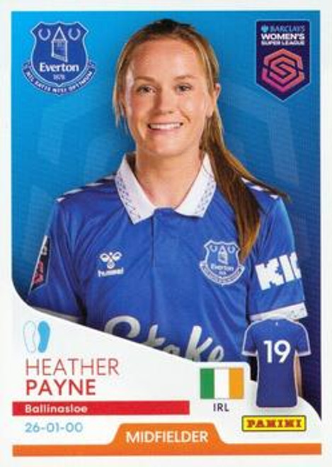 #145 Heather Payne (Everton) Panini Women's Super League 2024 Sticker Collection