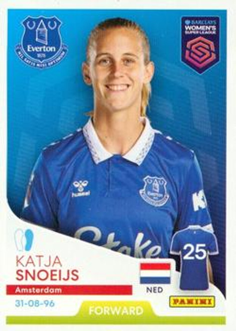 #151 Katja Snoeijs (Everton) Panini Women's Super League 2024 Sticker Collection