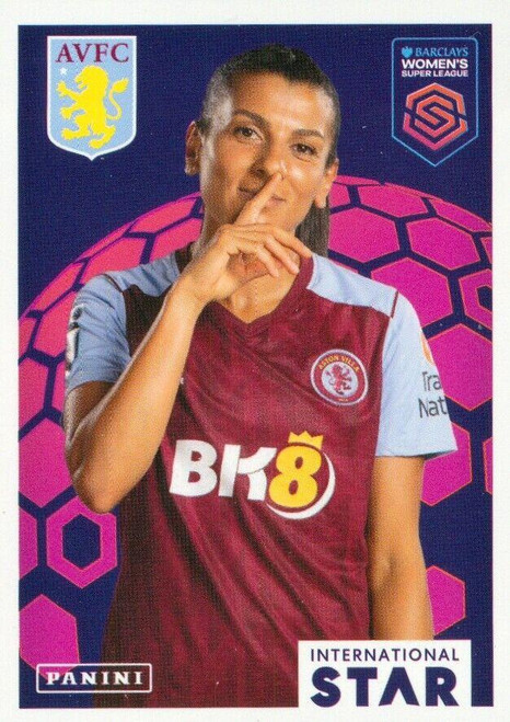 #153 Kenza Dali (Aston Villa) Panini Women's Super League 2024 Sticker Collection INTERNATIONAL STARS