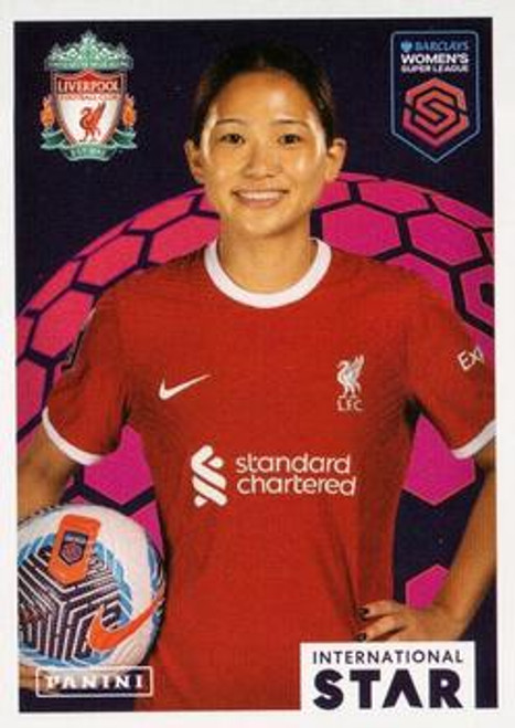 #159 Fuka Nagano (Liverpool) Panini Women's Super League 2024 Sticker Collection INTERNATIONAL STARS