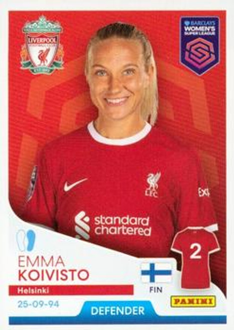 #183 Emma Koivisto (Liverpool) Panini Women's Super League 2024 Sticker Collection