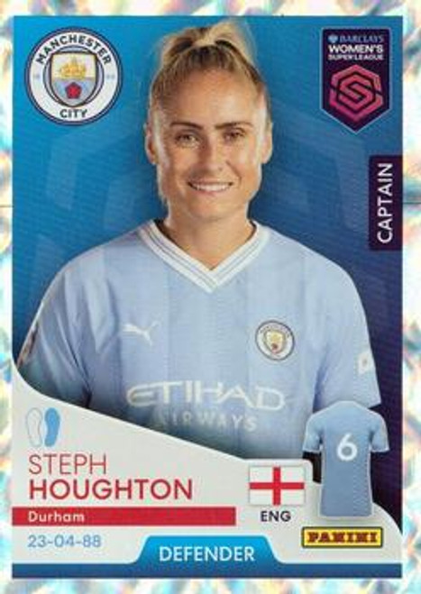 #202 Steph Houghton (Manchester City) Panini Women's Super League 2024 Sticker Collection