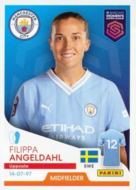 #207 Filippa Angeldahl (Manchester City) Panini Women's Super League 2024 Sticker Collection