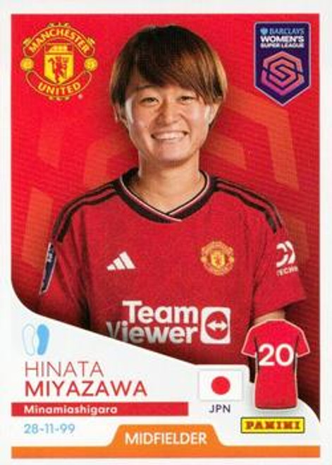 #227 Hinata Mayazawa (Manchester United) Panini Women's Super League 2024 Sticker Collection
