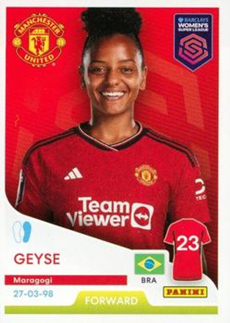 #231 Geyse (Manchester United) Panini Women's Super League 2024 Sticker Collection