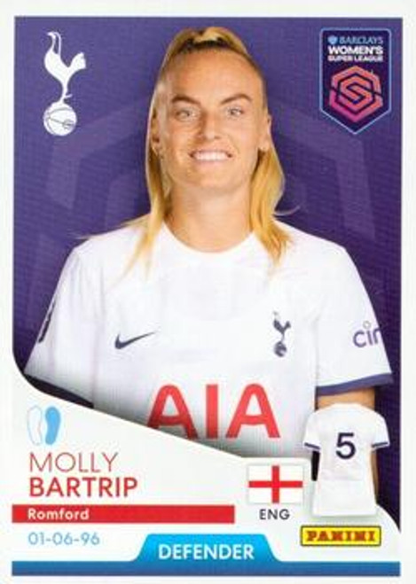 #235 Molly Bartrip (Tottenham Hotspur) Panini Women's Super League 2024 Sticker Collection