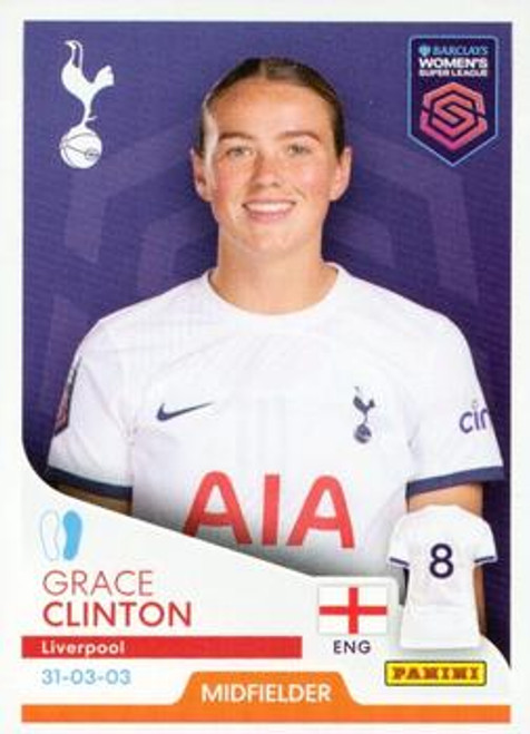 #238 Grace Clinton (Tottenham Hotspur) Panini Women's Super League 2024 Sticker Collection