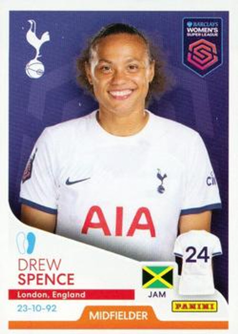 #241 Drew Spence (Tottenham Hotspur) Panini Women's Super League 2024 Sticker Collection