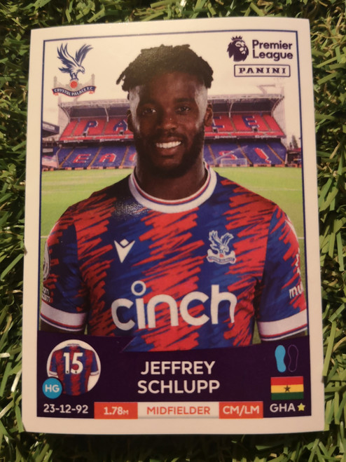 #211 Jeffrey Schlupp (Crystal Palace) Panini Premier League 2023 Sticker Collection