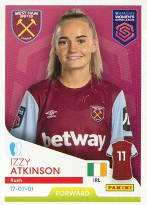 #263 Izzy Atkinson (West Ham United) Panini Women's Super League 2024 Sticker Collection