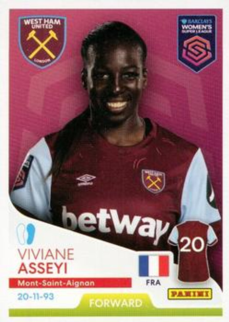 #265 Viviane Asseyi (West Ham United) Panini Women's Super League 2024 Sticker Collection