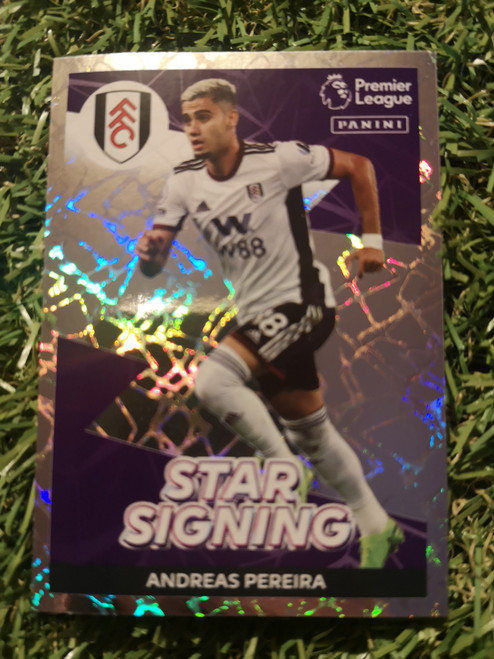 #278 Andreas Pereira STAR SIGNING (Fulham) Panini Premier League 2023 Sticker Collection