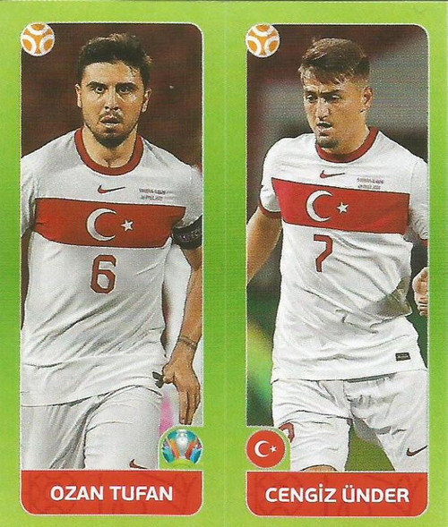 #90 Tufan/ Under (Turkey) Panini Euro 2020 Tournament Edition Sticker Collection - ORANGE