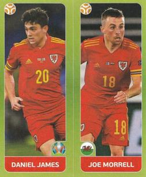 #95 James/ Morrell (Wales) Panini Euro 2020 Tournament Edition Sticker Collection - ORANGE