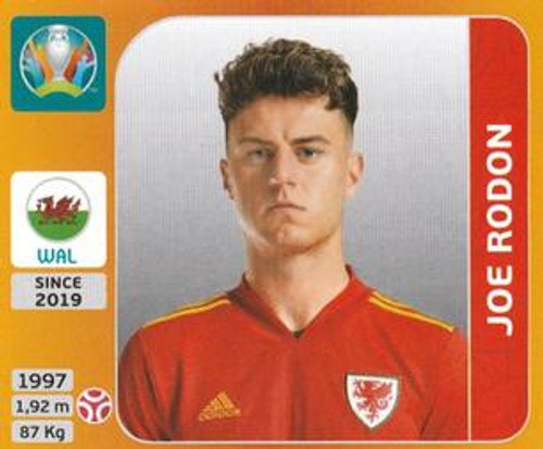 #106 Joe Rodon (Wales) Panini Euro 2020 Tournament Edition Sticker Collection - ORANGE