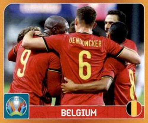 #119 Celebrations (Belgium) Panini Euro 2020 Tournament Edition Sticker Collection - ORANGE