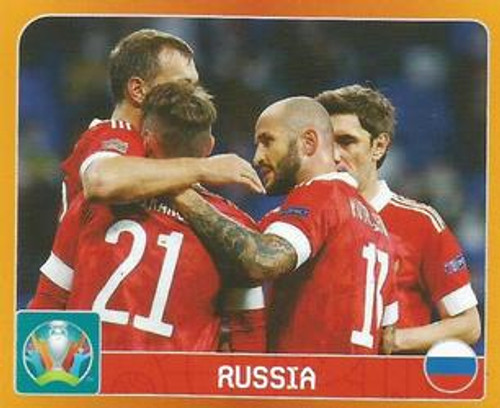 #122 Celebrations (Russia) Panini Euro 2020 Tournament Edition Sticker Collection - ORANGE