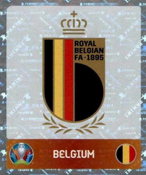 #123 Logo (Belgium) Panini Euro 2020 Tournament Edition Sticker Collection - ORANGE