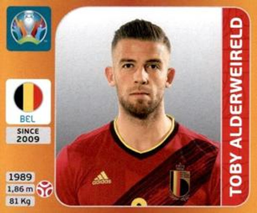 #126 Toby Alderweireld (Belgium) Panini Euro 2020 Tournament Edition Sticker Collection - ORANGE