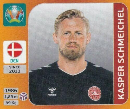 #157 Kasper Schmeichel (Denmark) Panini Euro 2020 Tournament Edition Sticker Collection - ORANGE